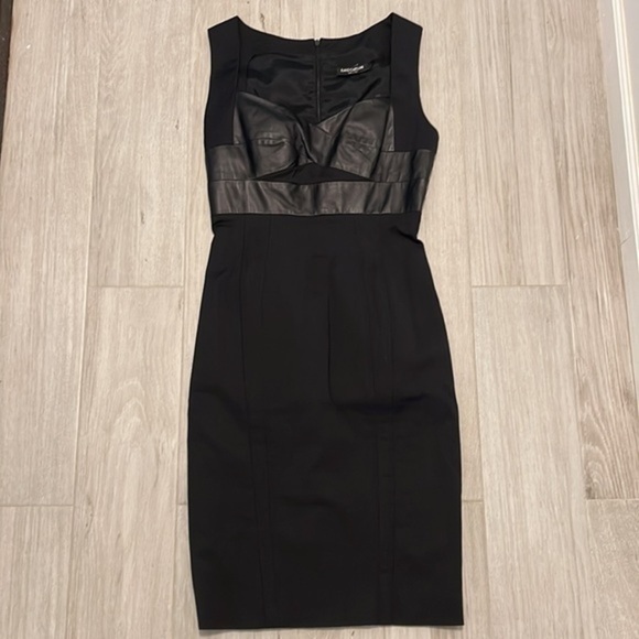 Leather Trimmed Dress - Picture 2 of 3